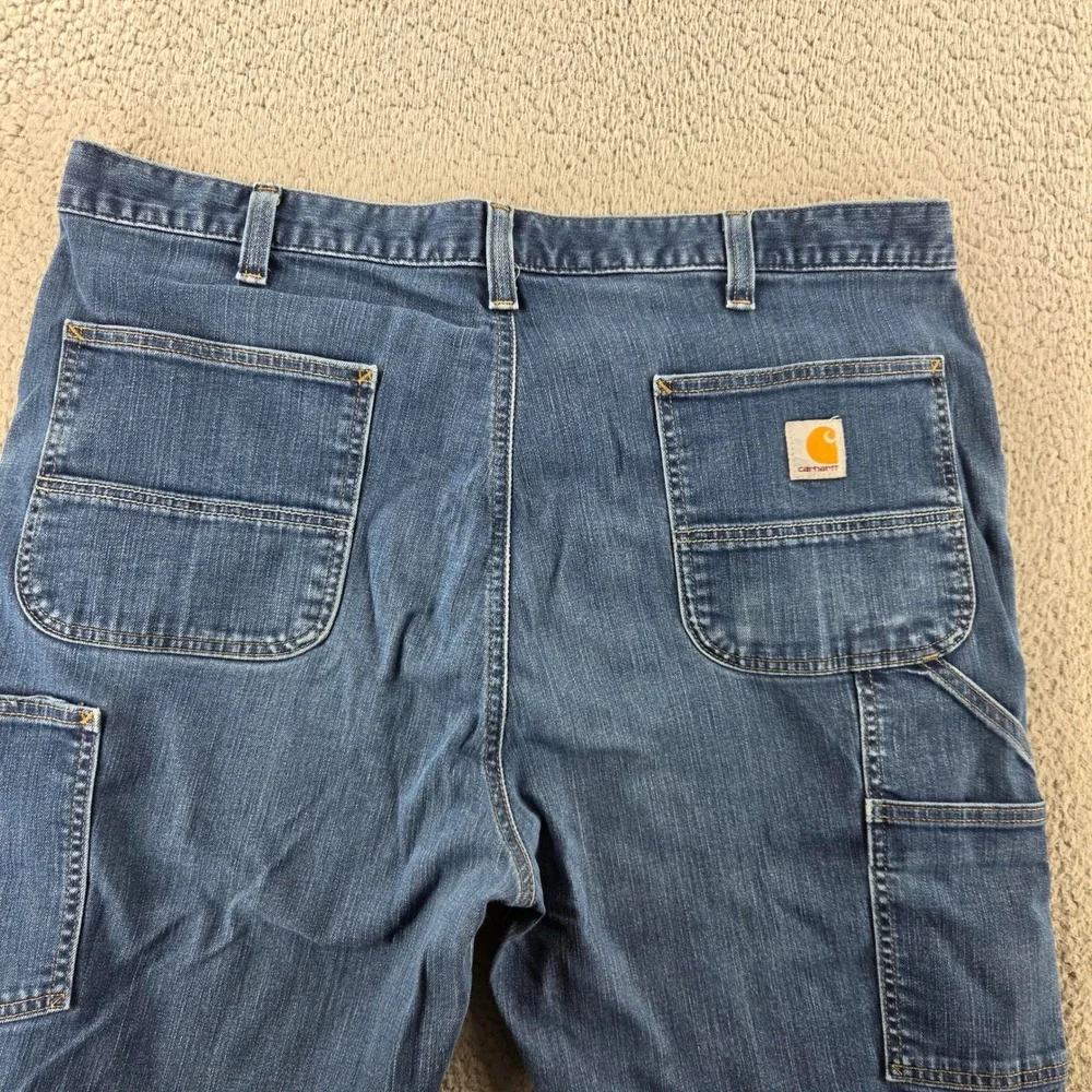 Carhartt Jeans‎ Mens 40 Relaxed Straight Rugged Flex Double Front Denim Dungaree